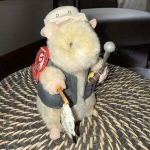 Gemmy Fisherman Fly Fish Guy Dancing Hamster "Hooked On A Feelin" 2003 Works